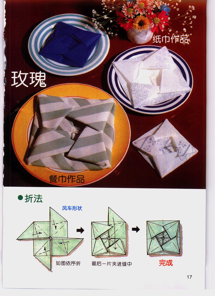 餐巾纸的折法[转帖]